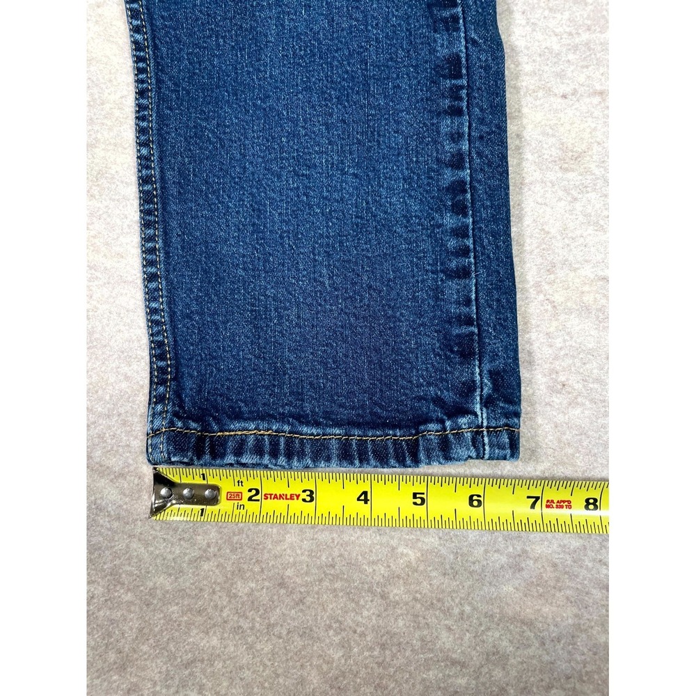 Levi's 502 Taper Fit Jeans Mens 34x32 Blue Whiskering Denim Medium Wash Mid Rise - Picture 16 of 16
